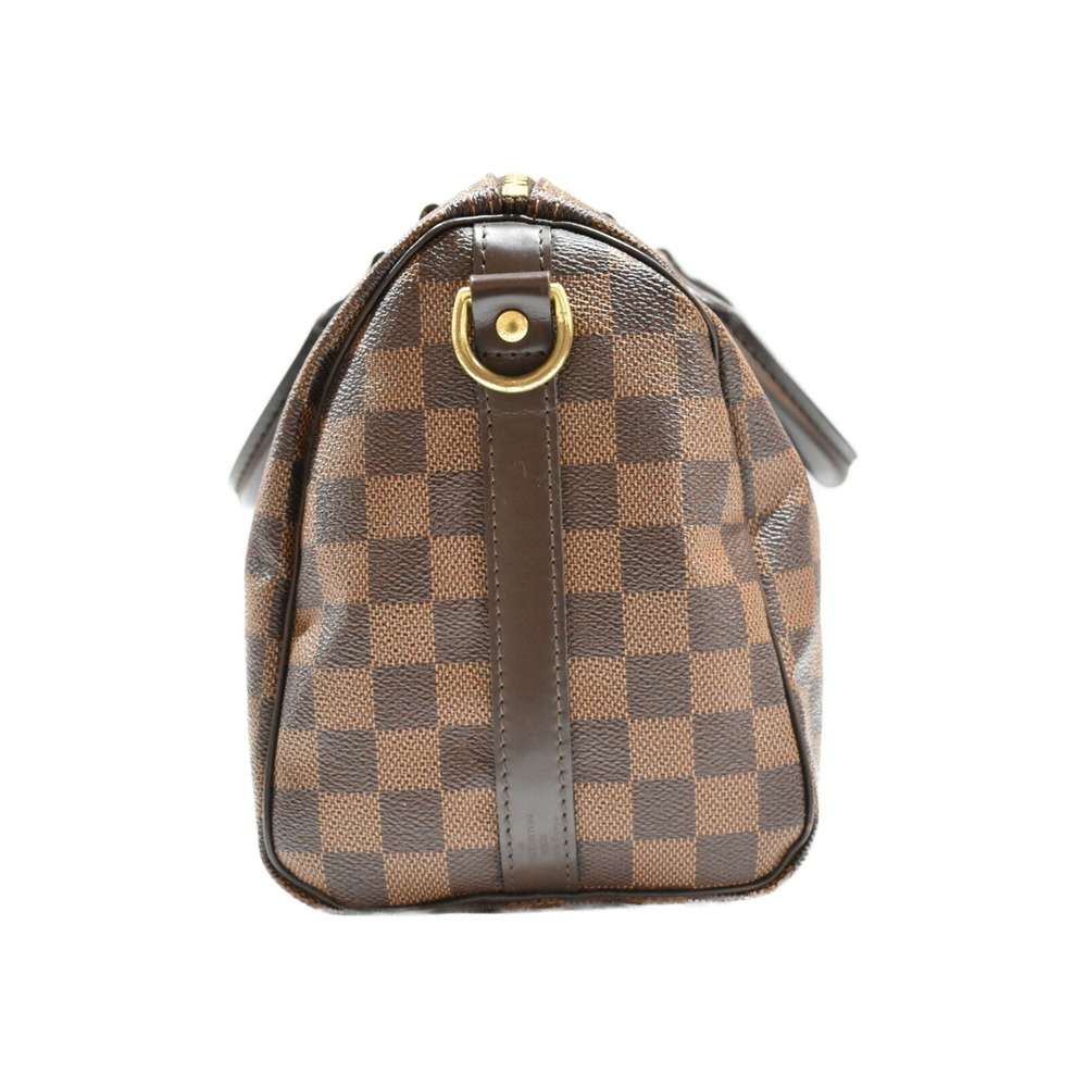 Louis Vuitton Speedy Bandouliere Damier Ebene Coated Canvas Handbag Boston - Picture 3 of 7
